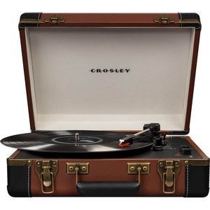 Crosley - Executive Hi-Res Portable Turntable - Brown Leather